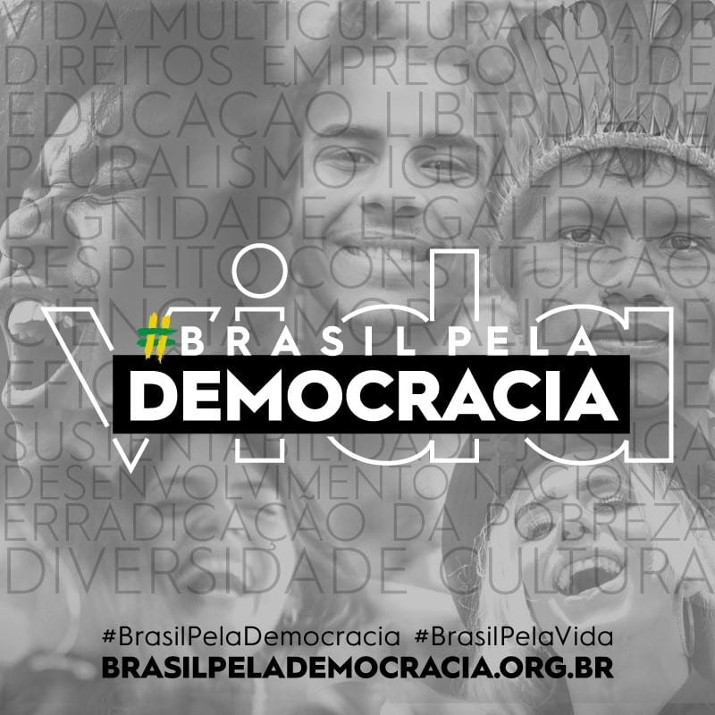 Entidades lançam campanha virtual Brasil pela Democracia