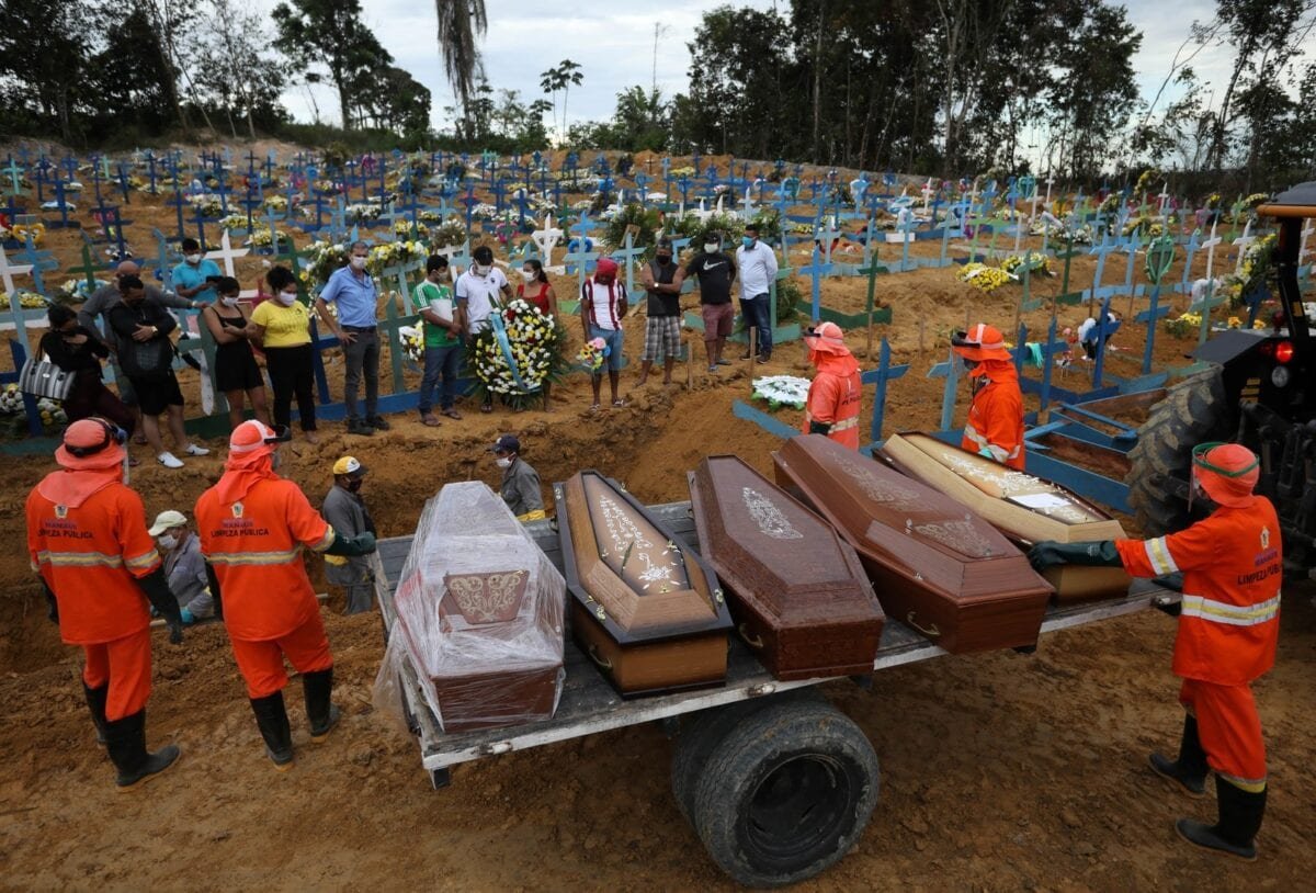 Sexta, Covid matou 1.270 brasileiros. Na Argentina, 13 óbitos