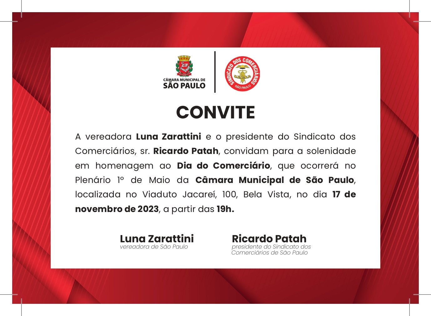 Comerciários SP são homenageados na Câmara