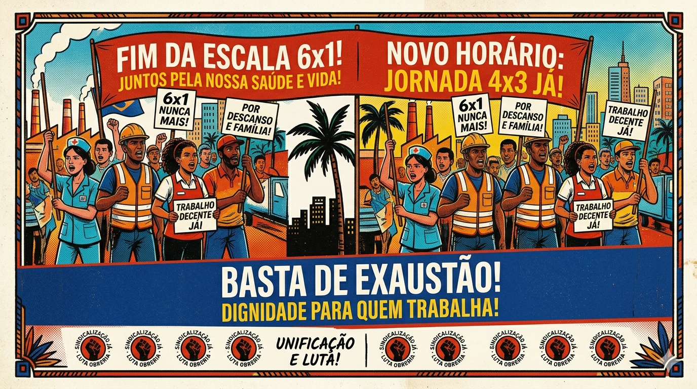 Fim da escala 6×1 é a grande bandeira sindical