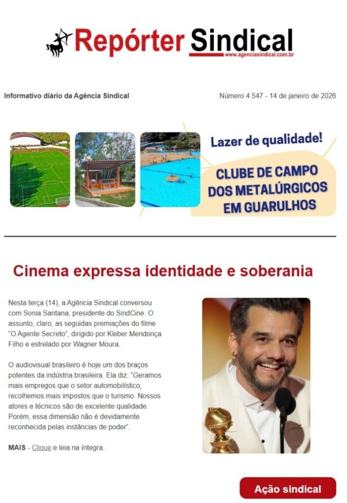 Capa do Repórter Sindical, edição 4.547: Cinema expressa identidade e soberania